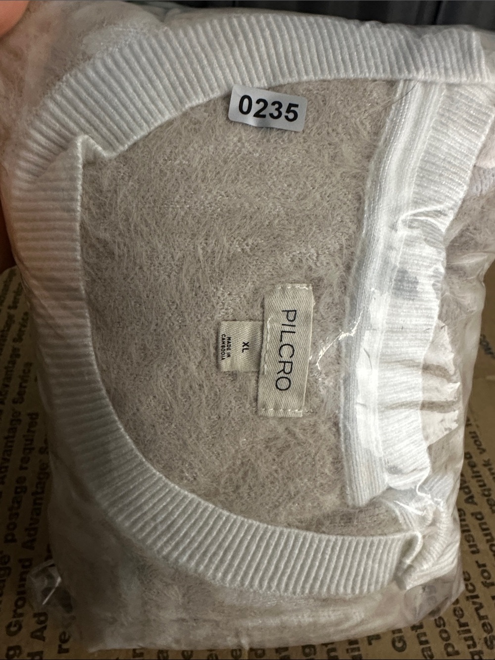 Anthropologie Pilcro Animal Eyelash Sweater Crew Neck XL Neutral Motif colorway - Picture 10 of 10